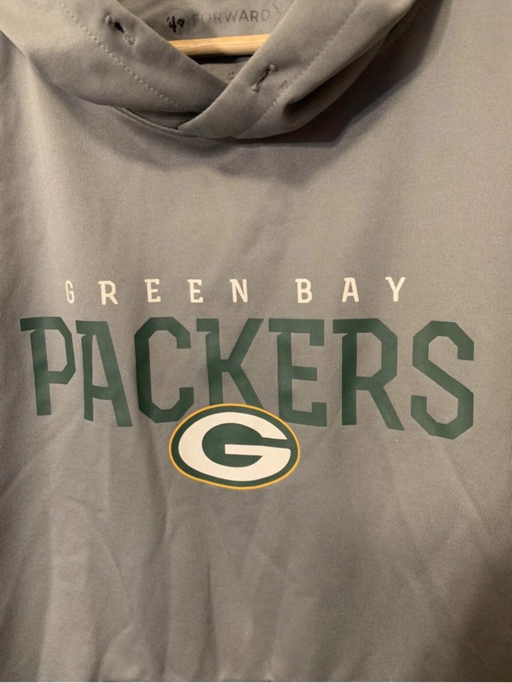 Green‎ Bay Packers 47 Brand Men’s Sz XL Gray Pullover Hoodie NFL Sweatshirt